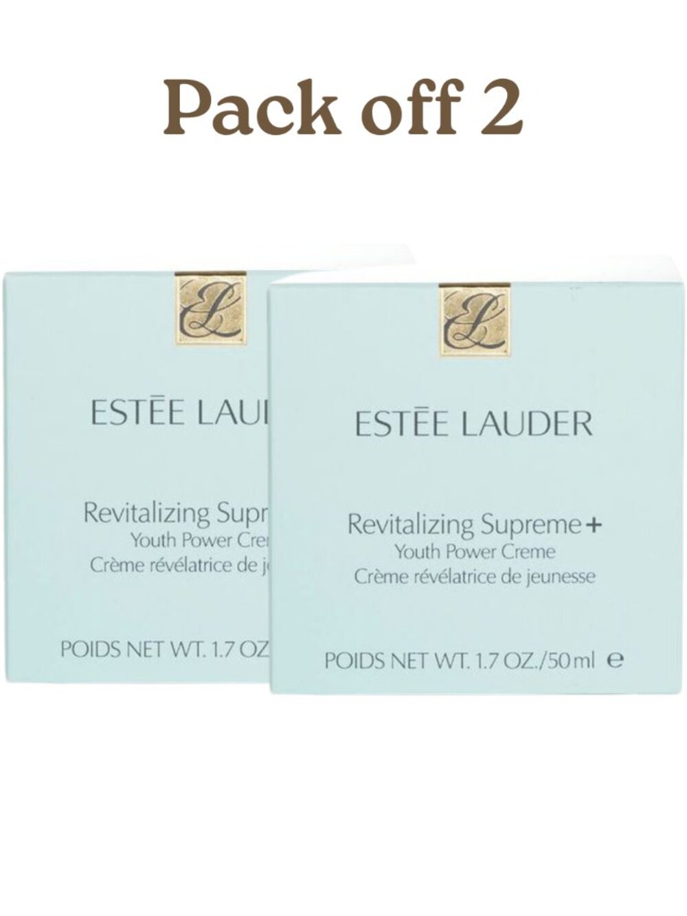 Estée Lauder Revitalizing Supreme+ Youth Power Crème 2.5 oz 75ml Pack of 2 New